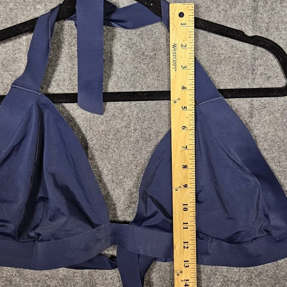 onewith Womens Navy Halter Bikini Top Seamless Swim Beach Vacation Sz 2X READ